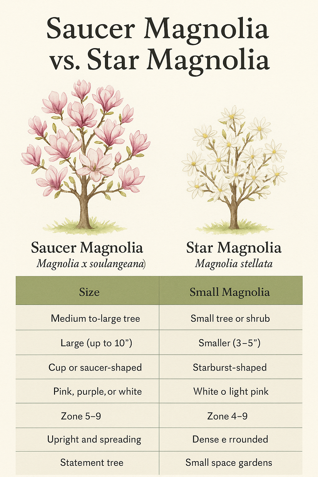Saucer and Star Magnolias in Alabama Saucer and Star Magnolias in Alabama